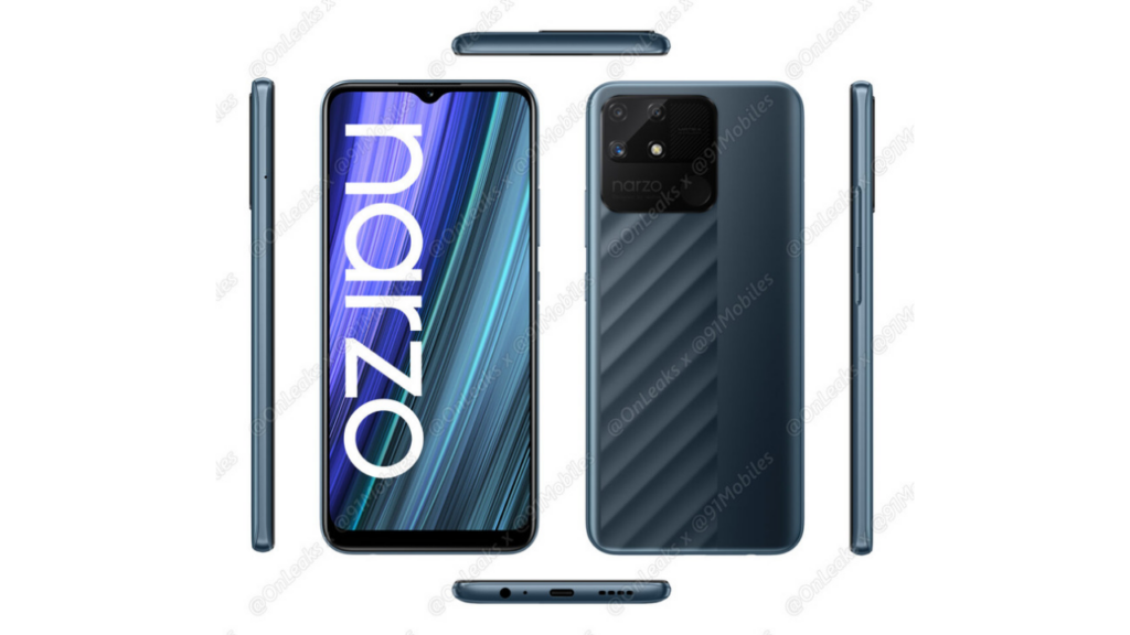 Realme Narzo 50A renders