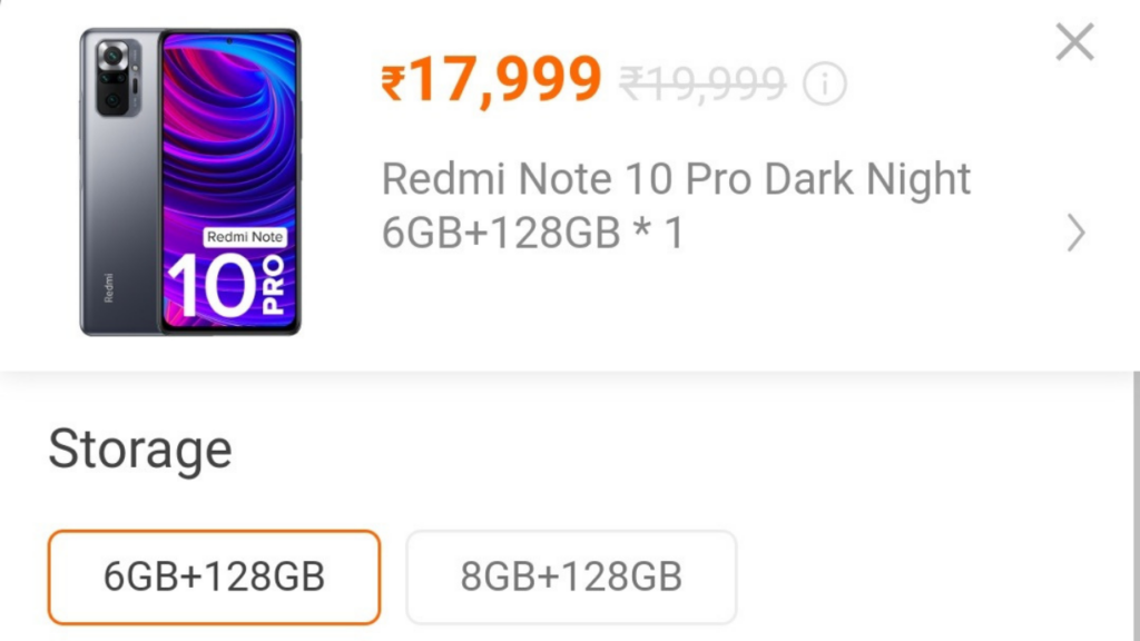 Redmi Note 10 Pro base model discontinued