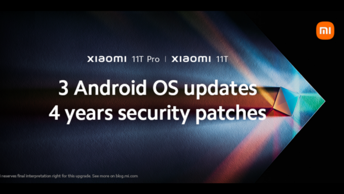 Xiaomi 11T series OS upgrades