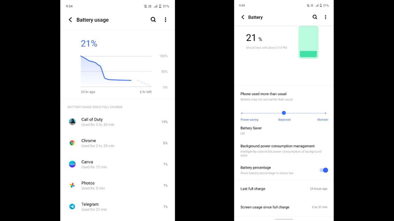 Iqoo z5 battery stats