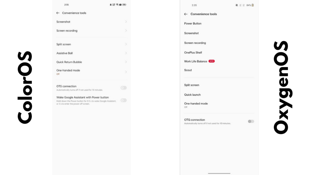ColorOS vs OxygenOS 12
