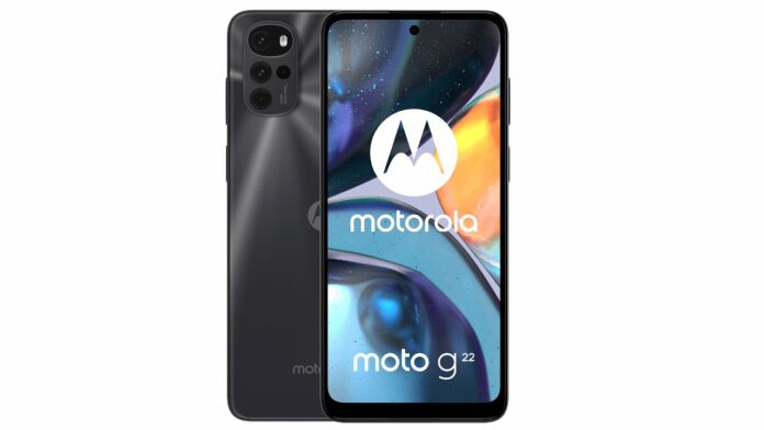 Moto G22 renders