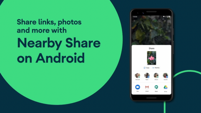 Nearby share quick share