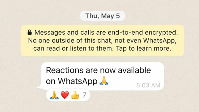 WhatsApp Reactions