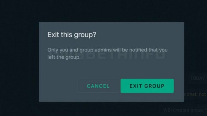 WhatsApp exit groups