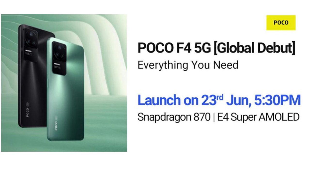 Poco: Poco F4 5G confirmed to feature Snapdragon 870 chipset