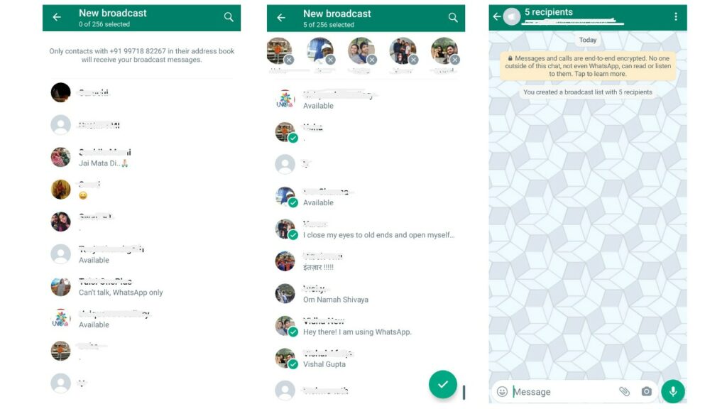 How to Create WhatsApp Broadcast List