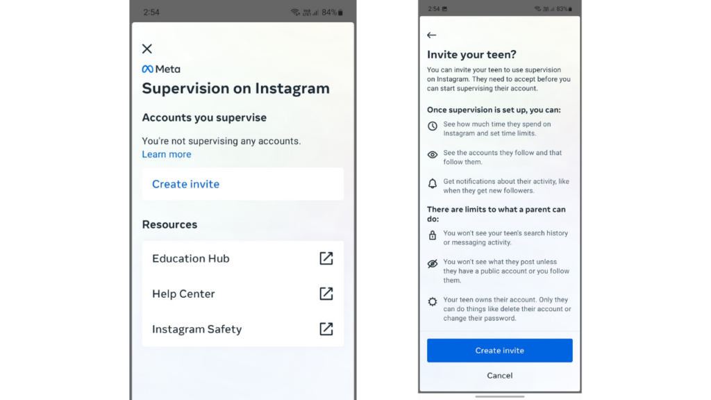 Instagram Parental Supervision In India