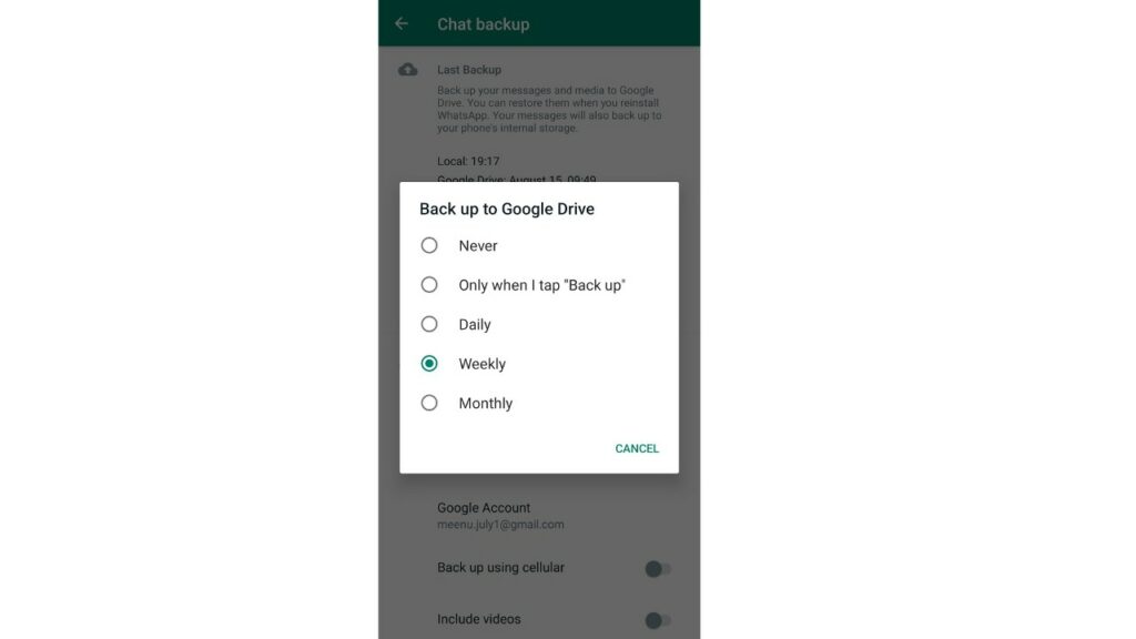 How to take backup of WhatsApp?