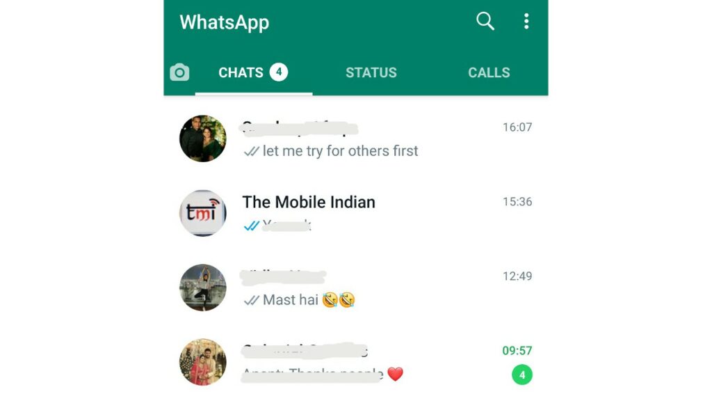 How to search unread messages in WhatsApp?