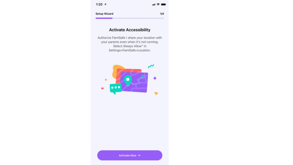 Wondershare FamiSafe activate accesibility