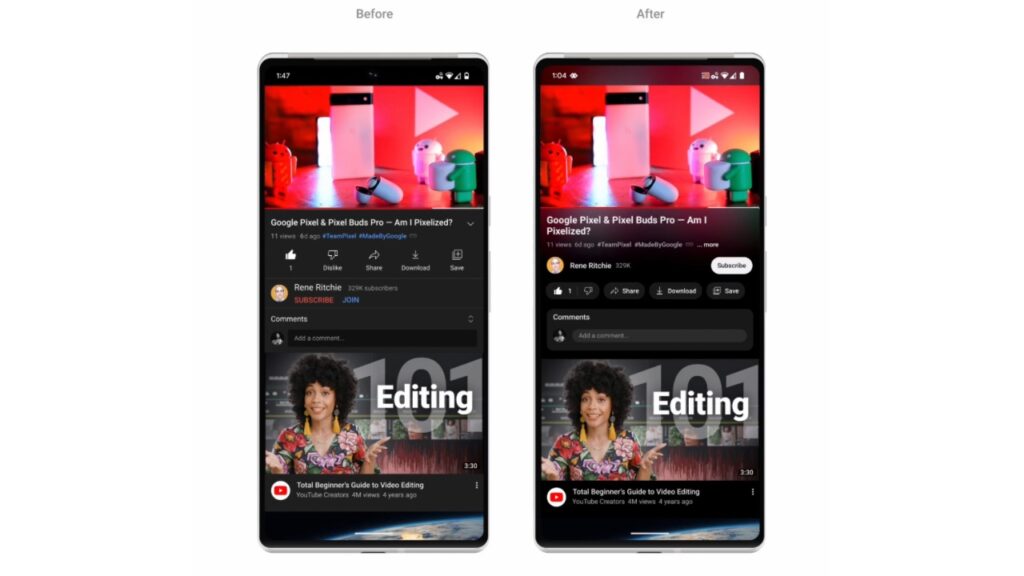 Youtube ambient mode cleaner look
