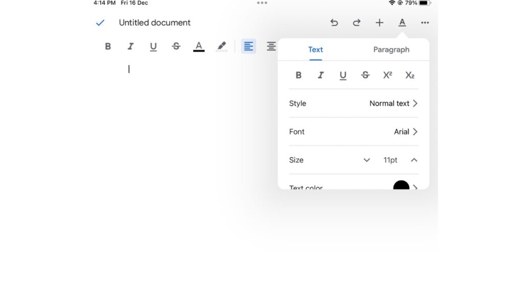 How to use google docs app