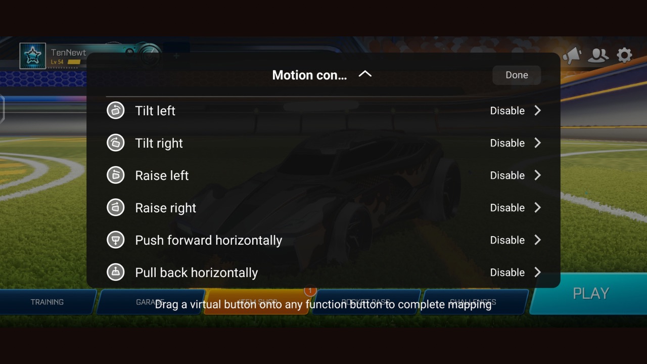 iQOO motion control settings