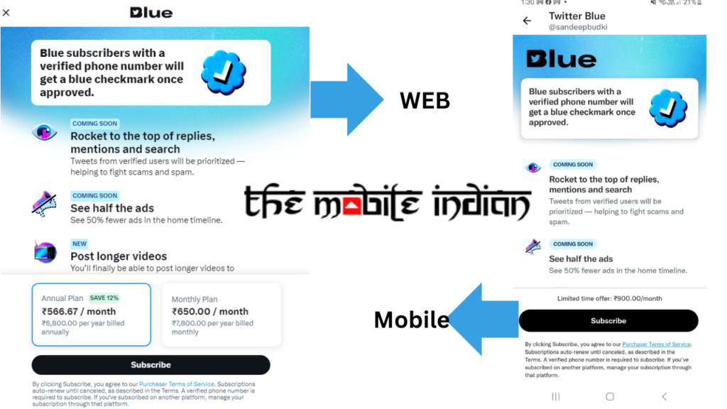 Twitter Blue pricing