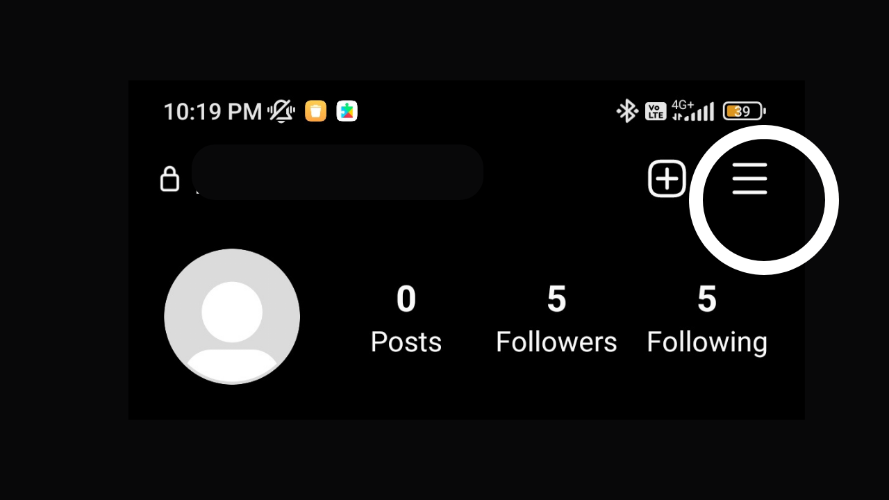 Instagram menu