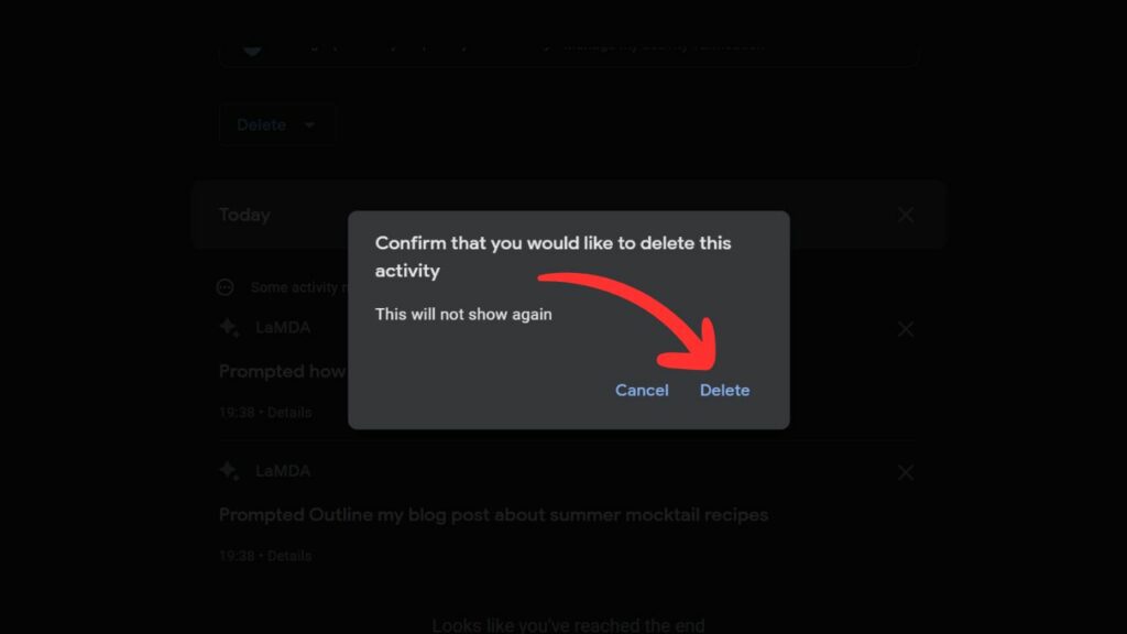 How to Delete Google Bard Activity