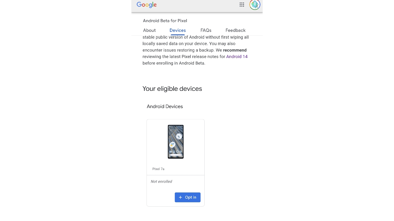 Android beta google pixel step2