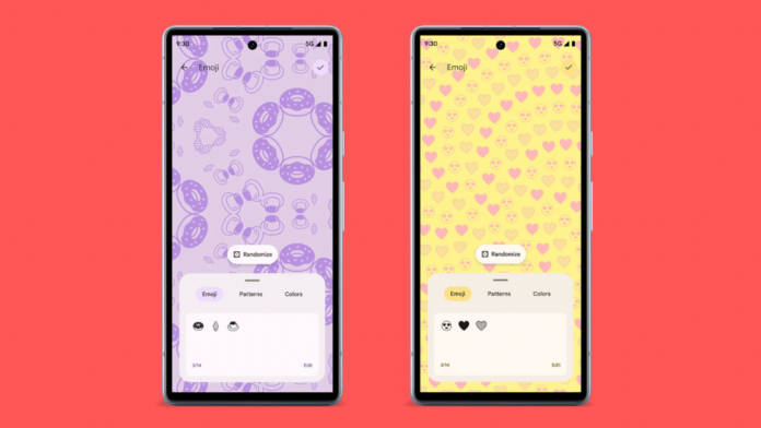 Emoji wallpapers on Pixel