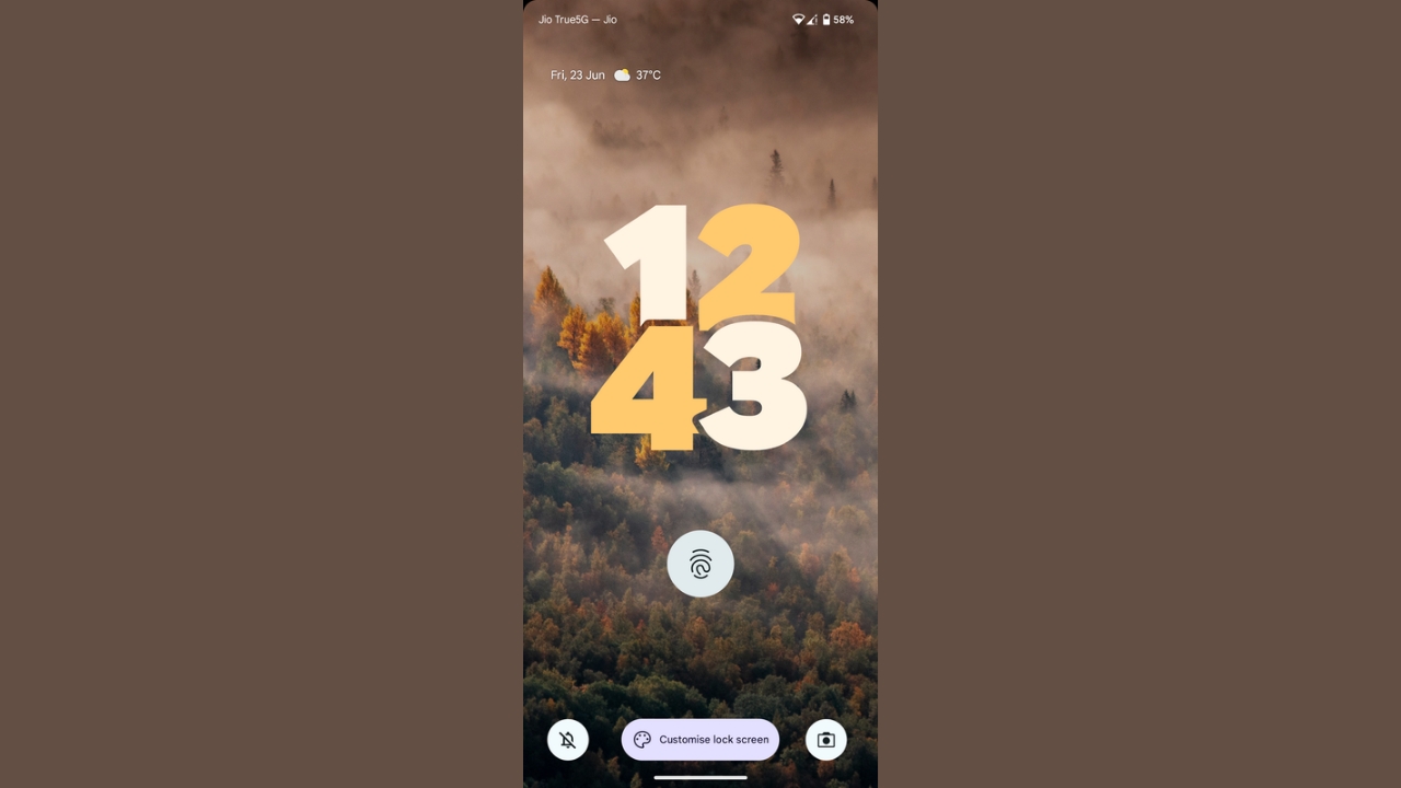 Lock screen customise Android 14