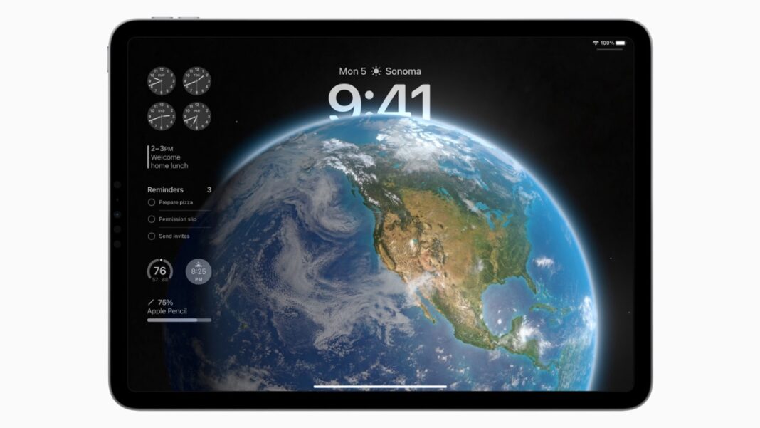 iPadOS 17 lock screen customisation