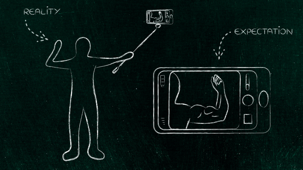 social media and selfie