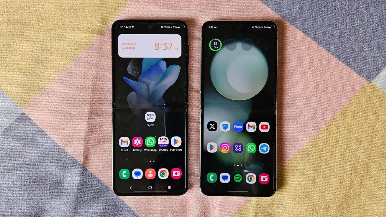 Z flip 5 vs Z Flip 4 display