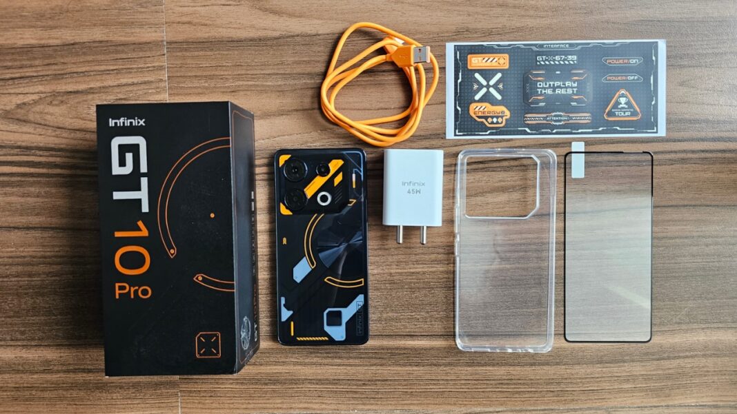 Infinix GT 10 Pro box contents