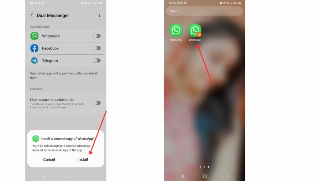 downloading dual whatsapp