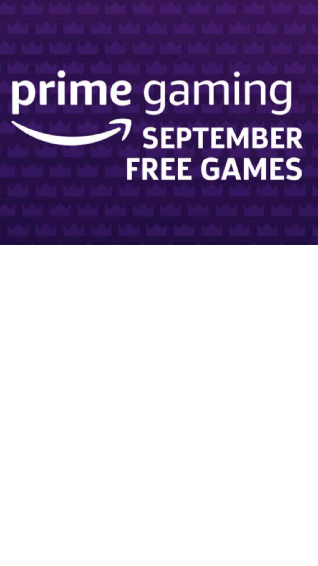 Prime Gaming's Free September Games Revealed