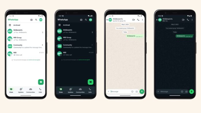 WhatsApp Android Beta new UI