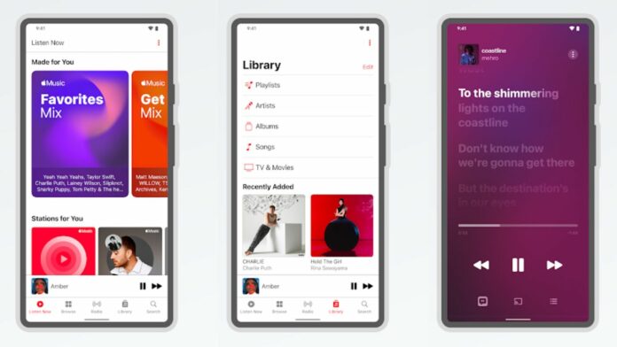 Apple music on android