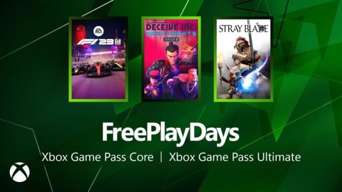 Xbox free play days F1 23