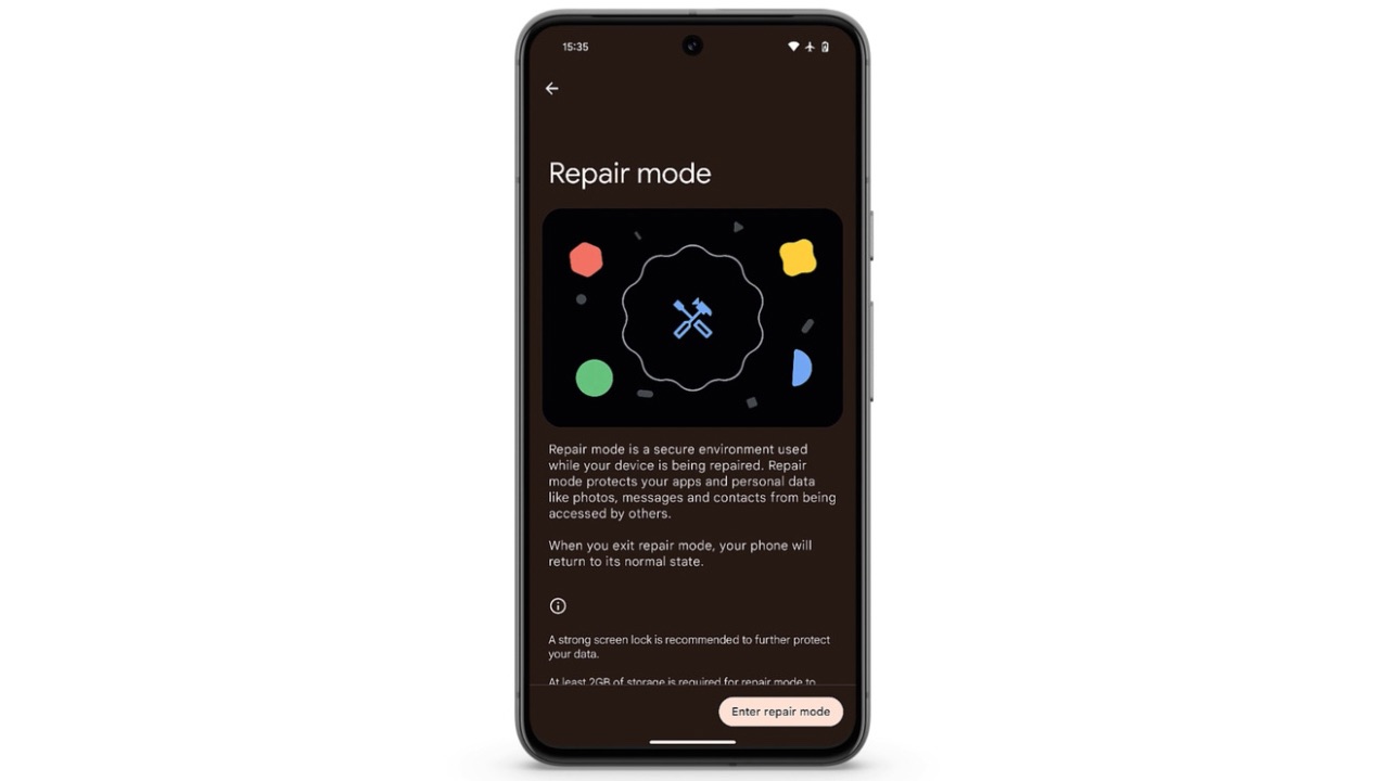 Google repair mode