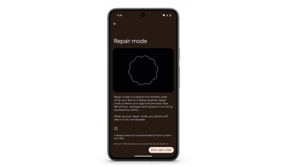 pixel repair mode