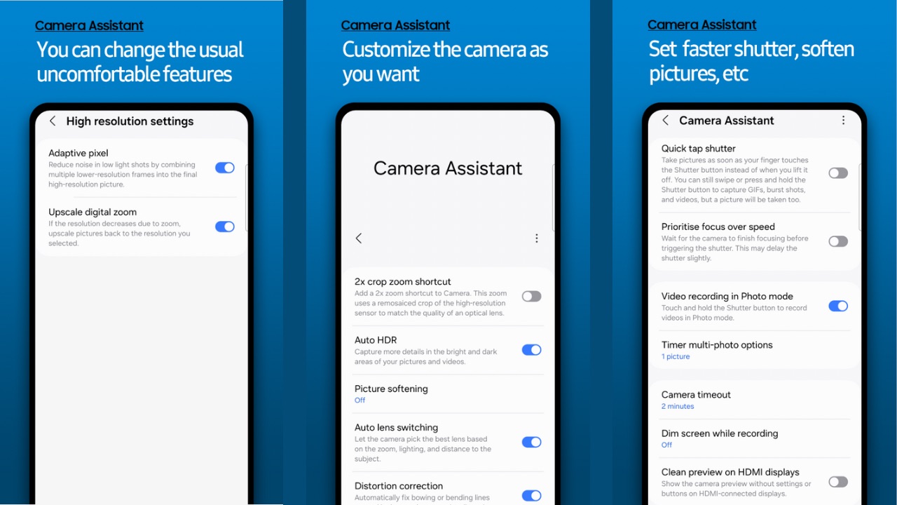 Samsung Camera Assistant app