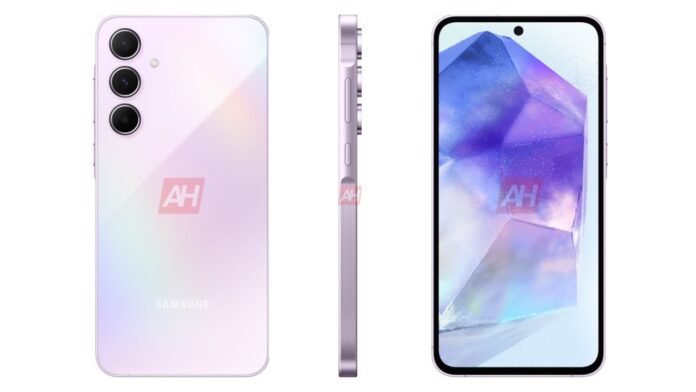 Galaxy a55 5G lilac design