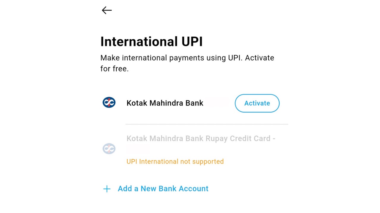 Upi outside India