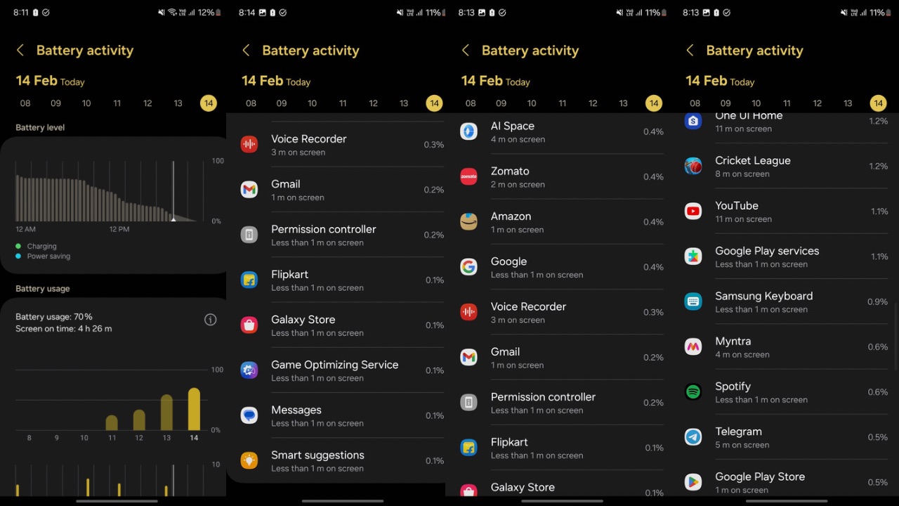 Galaxy s24 battery stats