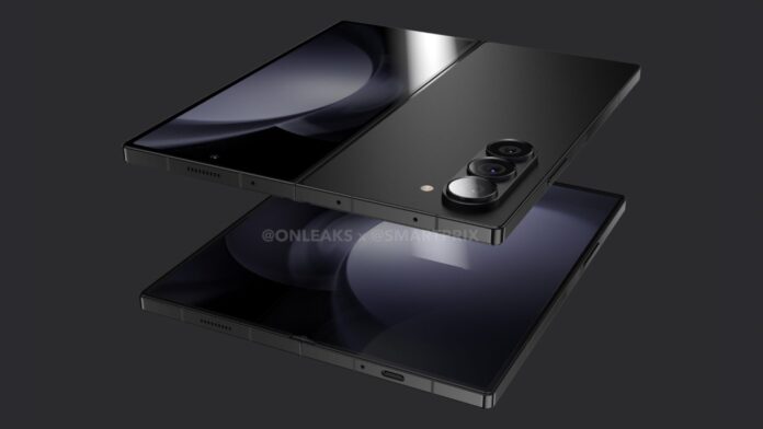 Galaxy Z fold 6 phantom black render