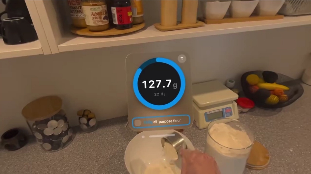 Vision pro uses while cooking