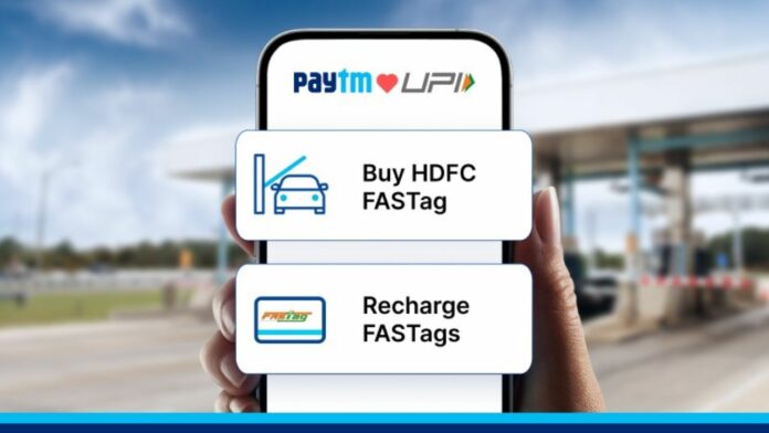 Buy hdfc fastag via paytm