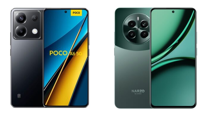 Poco x6 5g vs Narzo 70 pro 5g