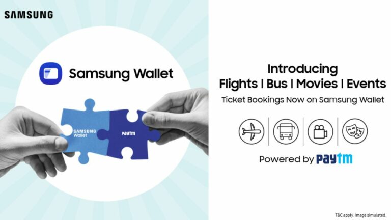 Samsung Partners with Paytm to Launch Ticket Booking via Samsung Wallet in India
