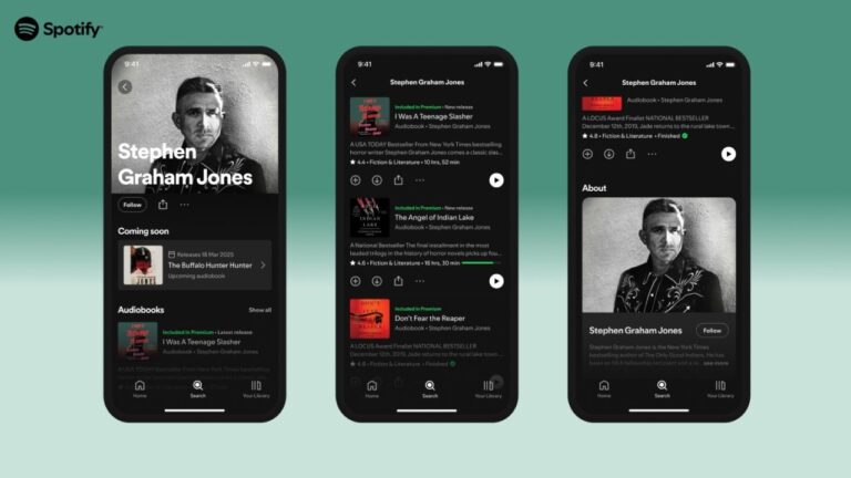 Spotify Audiobook Features: Author Pages, Video Clips, and More in Testing