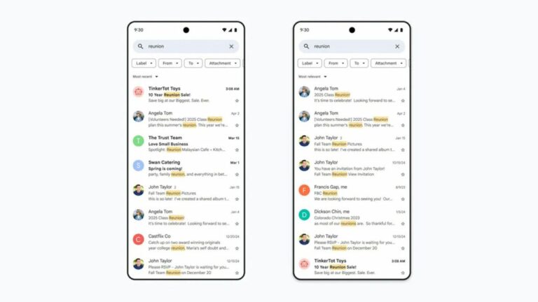 Google Introduces Smarter Search in Gmail App for Android and iOS
