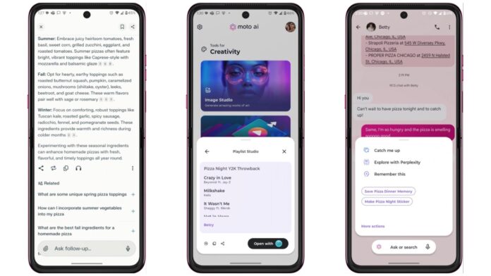 New Moto AI features