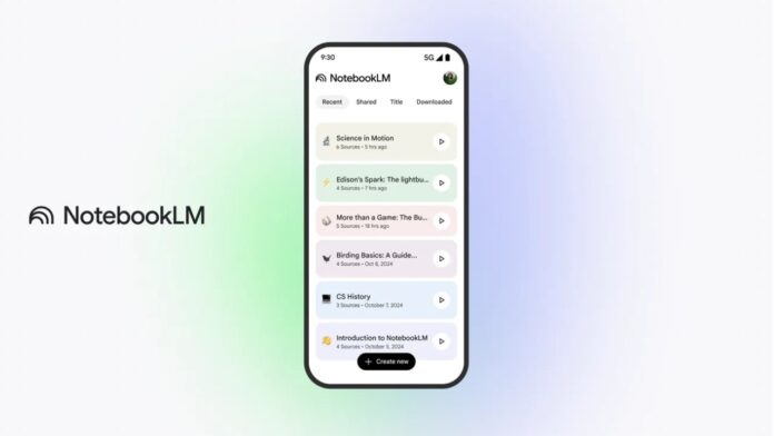 Google NotebookLM app