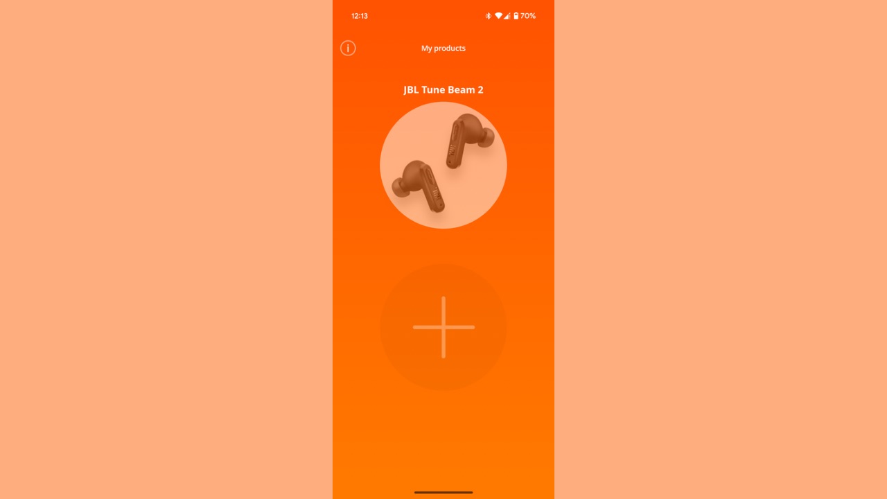 JBL Tune Beam 2 app stuck screen