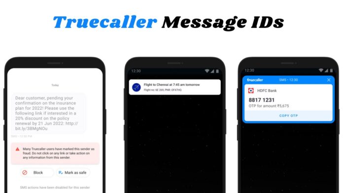 Truecaller Message IDs